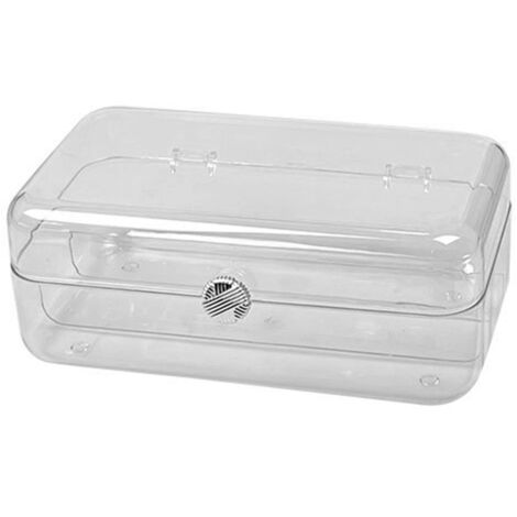 Transparente Kosmetikbox mit Deckel, staubdichter Make-up-Organizer für Schmuck und Accessoires, klarweiß fürs Schlafzimmer