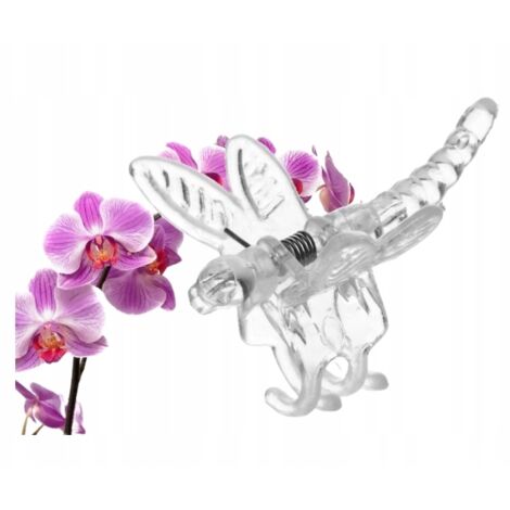 Transparente Libellenclips für Orchideen, 4 Stück