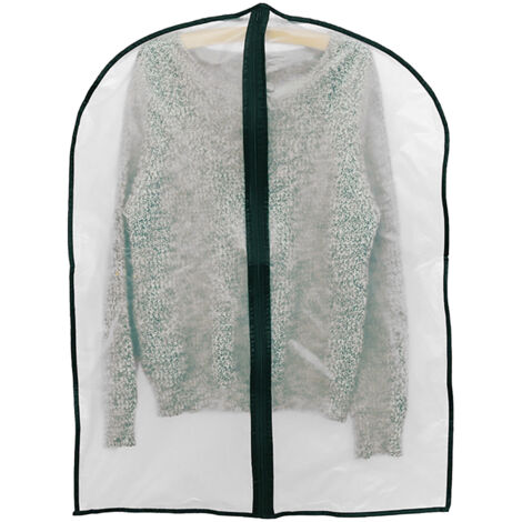 Transparente PEVA-Kleiderhülle mit robustem Reißverschluss – Schützt vor Staub und Feuchtigkeit (80/100/120 x 60 cm) – Waschbar und wiederverwendbar