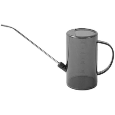 Transparente PP-Gießkanne (1 Liter) mit langem Ausguss für Zimmerpflanzen und Garten, Sternengrau
