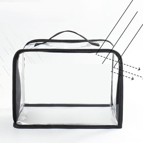 Transparente PVC-Schutztasche mit Verschluss und Griff für Handtaschen, Aufbewahrungsorganizer für Zuhause, Reisen, Make-up, Toilettenartikel [Aufbewahrungstasche] [Transparentes PVC] [24x20x9cm]