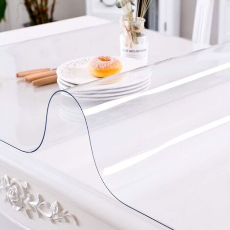Transparente PVC-Tischdecke, Schutzfolie für Möbel, wasserdicht, leicht zu reinigen, 1 mm dick, Größe 60 x 100 cm