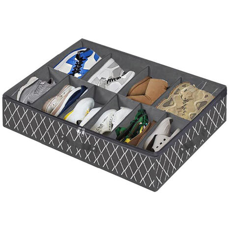 Transparente Schuhaufbewahrungsbox für unter das Bett – Faltbare Boxen aus Vliesstoff – Organizer-Tasche mit multifunktionalen Fächern