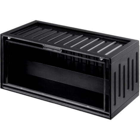 Transparente Schutzbox für Figuren – Schwarze, staubdichte Box für Miniaturen und Statuetten