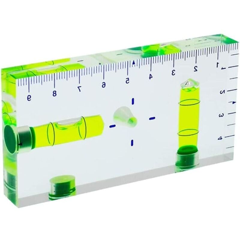 Image of SNQ - Transparente T-Typ Multifunktions-Wasserwaage mit magnetischer Skala 95 x 51 x 13 mm