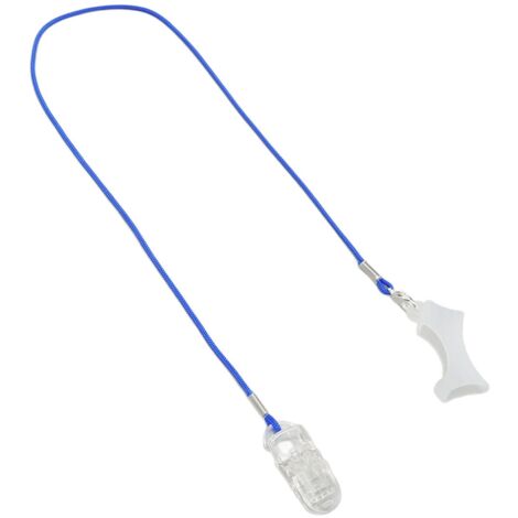 Transparente und blaue Anti-Verlust-Schnur für Hörgeräte, Sicherheit für Kinder und Senioren, Einzelmodell.