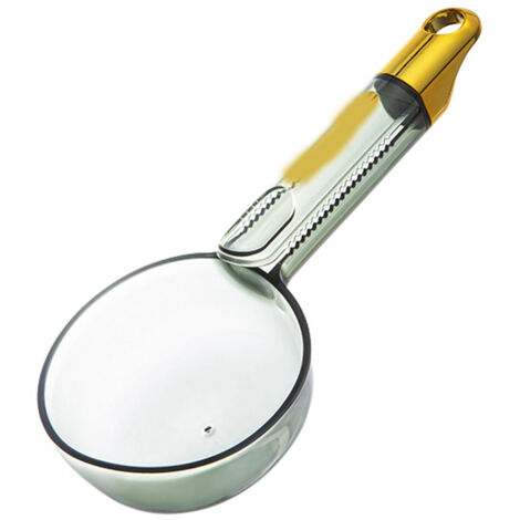 Transparenter 180-ml-Reislöffel mit Clip und langem Griff, praktisches Küchenaccessoire zum Abmessen von Reis, Grün