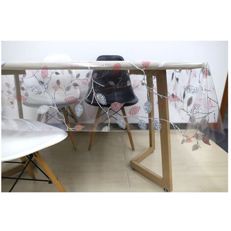 Transparenter 3D Wachstuch Access Deco Noémie Rot Rl 140cmx20m - Access Deco