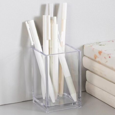 Transparenter Acryl-Stiftehalter für den Schreibtisch – Großer Stauraum für Stifte und Kosmetikaccessoires