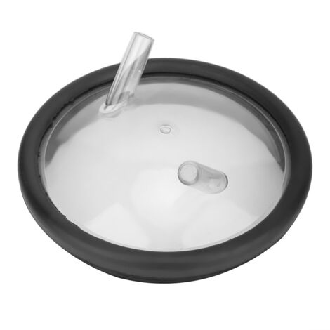 Transparenter Kunststoffdeckel und Dichtung für Melkeimer, zwei Öffnungen