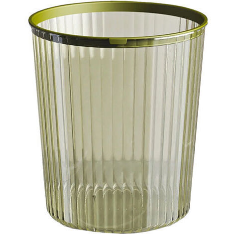 Transparenter Kunststoffeimer mit Schnappverschluss, ideal für Zuhause, Wohnzimmer, Küche, Badezimmer, Schlafzimmer und Büro. Hellgrün.