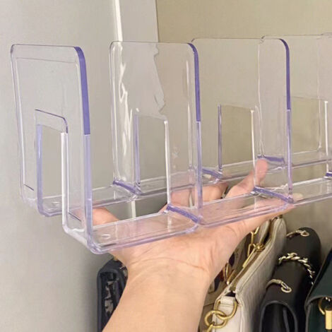[Transparenter Laptop-Taschen-Organizer] Modularer 3-teiliger Taschenhalter mit stapelbarer Stabilität für Kleiderschrank/Schlafzimmer [520 g]