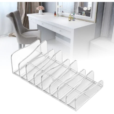 Transparenter PS-Make-up-Organizer, Lidschattenpaletten-Organizer mit Fächern, Kosmetikablage für den Schreibtisch, Mehrzweck-Aufbewahrungsregal