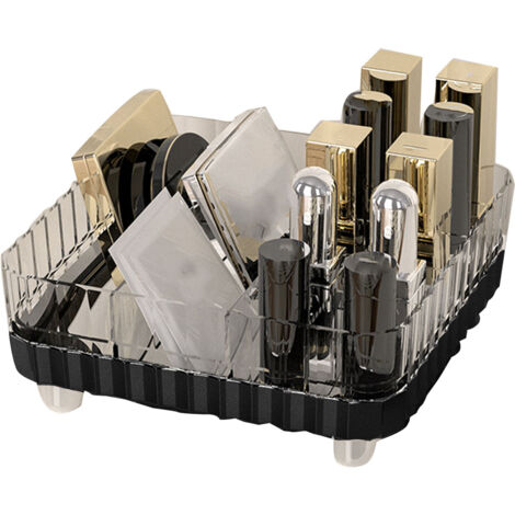 Transparenter, rutschfester Make-up-Organizer mit mehreren Fächern für Kosmetik und Schmuck