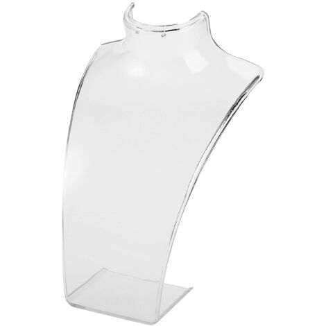 Transparenter Schaufensterpuppenkopf für Schmuckpräsentation – Halter für Halsketten und Ohrringe