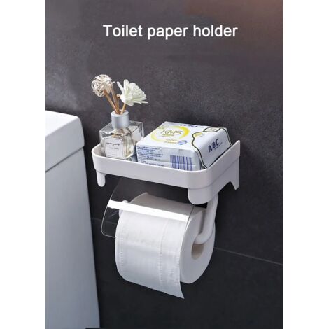 Transparenter Toilettenpapierrollenhalter, selbstklebend, Wandhalterung, Küchen- und Badezimmerzubehör