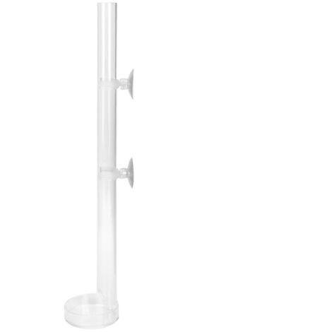 Transparenter und robuster Futterschlauch für Aquarien mit Schale für Fische und Garnelen (32 cm)