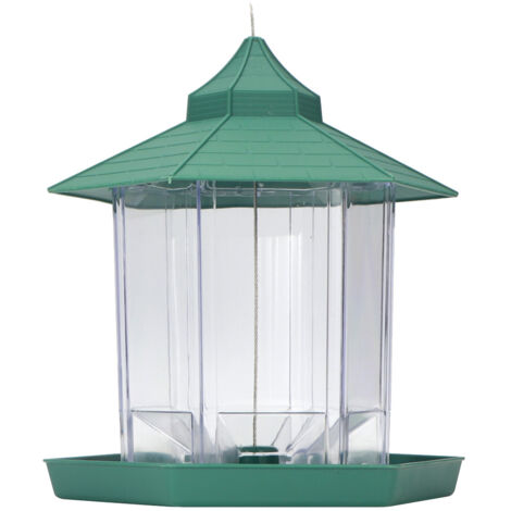 Transparenter und wasserdichter Vogelfutterspender für den Garten