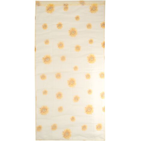 Transparenter Voile-Vorhang mit Sonnenblumenmuster für Balkonfenster, Wohn- und Schlafzimmerdekoration