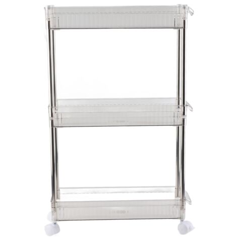Transparentes Badezimmerregal, 3-stöckiger Kosmetikorganizer 37x12x50cm, multifunktionaler Organizer