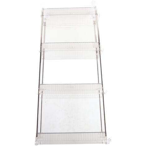 Transparentes Badezimmerregal, 4 Ebenen, 37 x 12 x 70 cm, Kosmetikaufbewahrung und multifunktionaler Organizer
