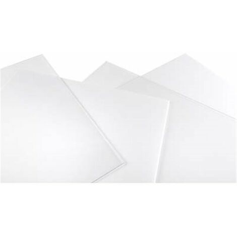 Transparentes, starres Kunstglas aus Polystyrol, 50 x 100 cm, Dicke 4 mm.