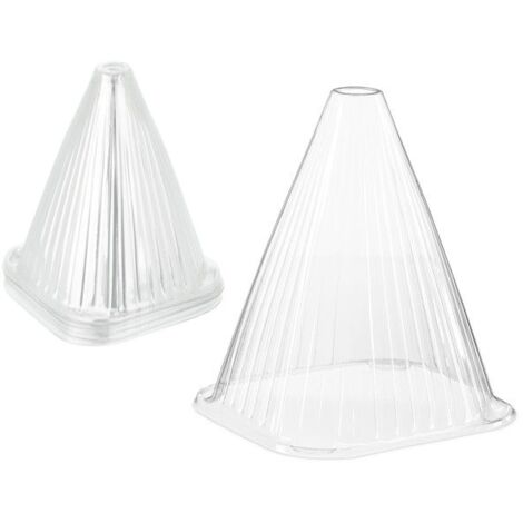 (transparent)Relaxdays Cônes de forçage en lot de 24, protection contre escargot, gel, croissance, 22 x 19 x 19 cm, PVC, transparent