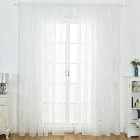 Transparents illets Motif toiles Argentes pour Fentre