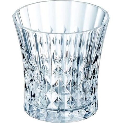 (Transparent)Verres à eau - Cristal d'Arques - Lady Diamond - Verre ultra transparent - Design vintage