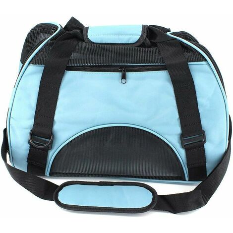 Transport Bags for Small Dogs Cats Rabbits, Breathable and Foldable Cat Transport Crate, Blue