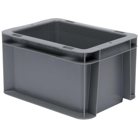 Transport-Stapelkasten 200x150x120 mm grau geschlossen