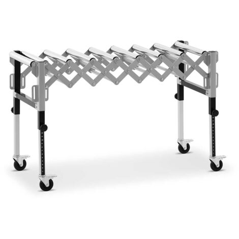 Transportador de rodillos - 130 kg - 147 cm - 9 rodillos - regulable en altura - plegable 140007253