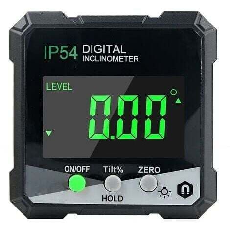 Transportador digital, transportador de ángulos con pantalla LCD, inclinómetro con imán, medición de ángulos digital