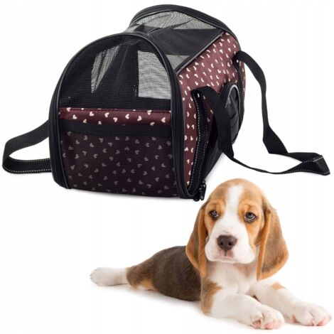 Transportador port谩til grande para perros, gatos y conejos con bolsa de transporte