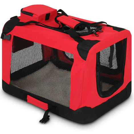 Transportbox Faltbar Tragetasche Fur Hund Katze Grosse S Rot 2209