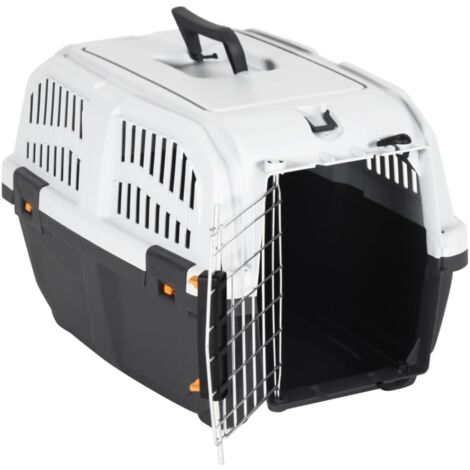 Cage De Transport Pour Chien Taille M Pliante - Polyester Renforcé, Dimensions 60x42x42 Cm, Couleur Bleue, Marque Pro.tec