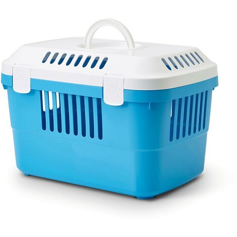 Transportín Discovery 1 tamaño pequeño para mascotas | Transportín de plástico con abertura superior | Transportín perros, gatos y roedores