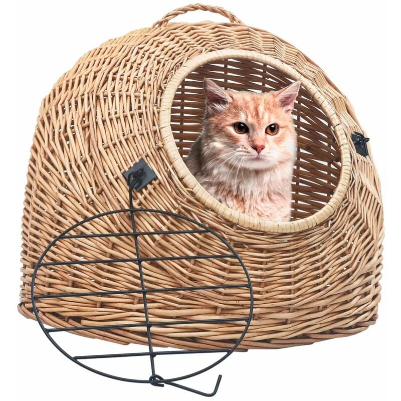 

Transportin para gatos sauce natural 45x35x35 cm