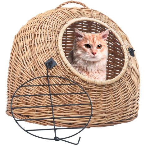 Transportín para gatos sauce natural 60x45x45 cm vidaXL