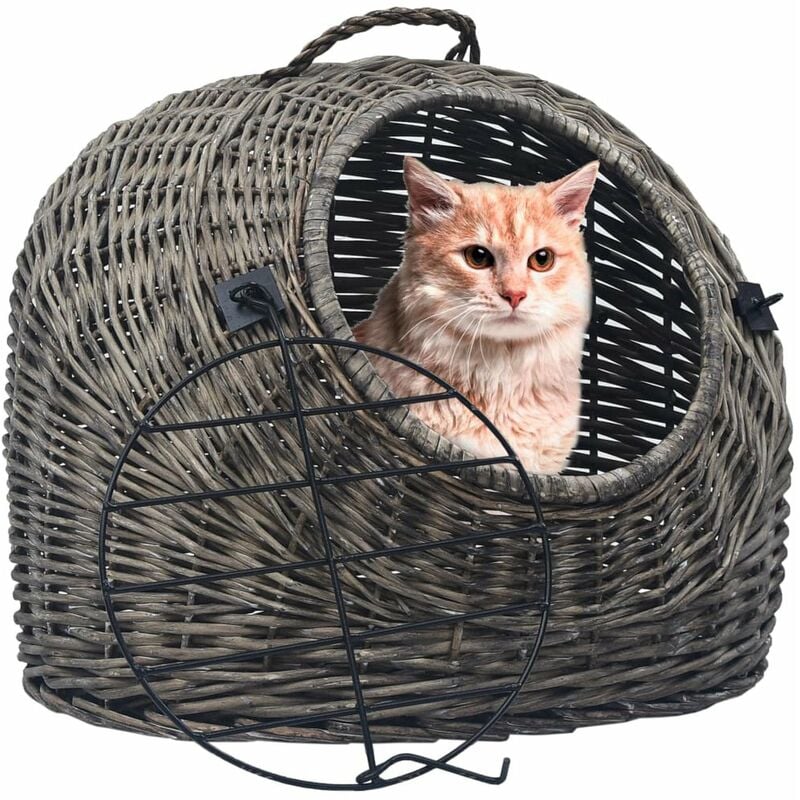

Transportin para gatos sauce natural gris 50x42x40 cm
