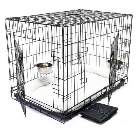 Transportín plegable animales L 107x69x75.5cm Set completo Perros Gatos Capazo Cama acolchada