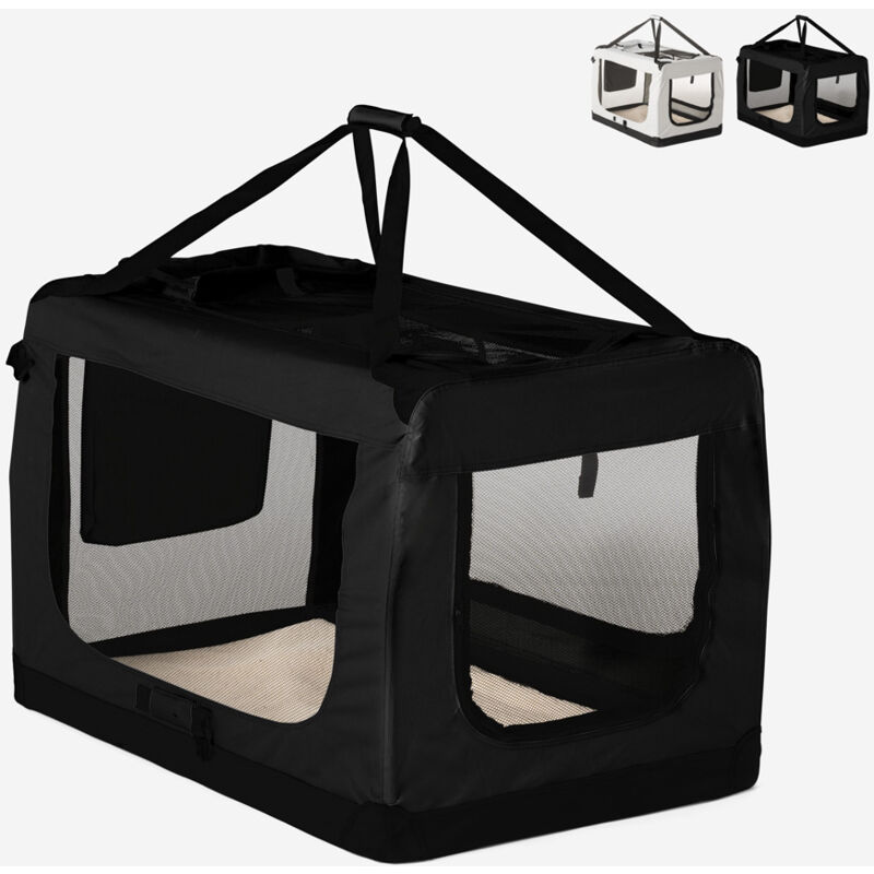 

Transportín plegable para perros de gran tamaño 95,5x63x65cm Oliver XXXL | Negro