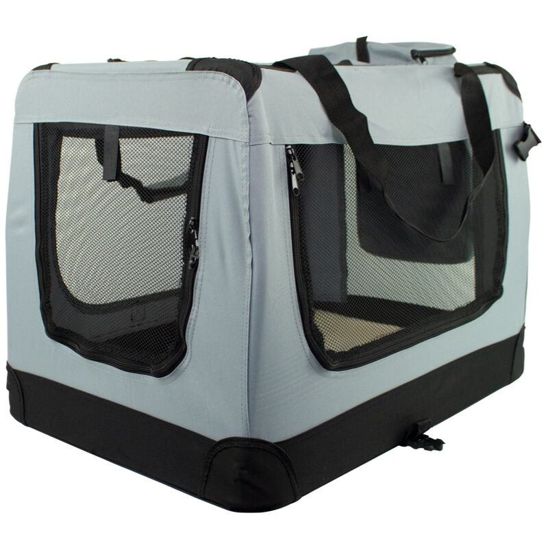 

Transportín para mascotas | Varias tallas | Diferentes pesos | Plegable | Gris | Balú | Mobiclinic