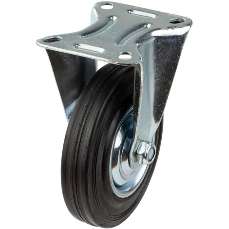 Transportrolle Bockrolle gummiert d=125 mm bis 100 kg Gummirolle Lastrolle