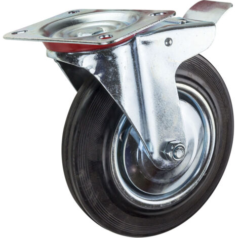 Transportrolle Lenkrolle mit Bremse 200mm Lastrolle Bockrolle bis 185kg