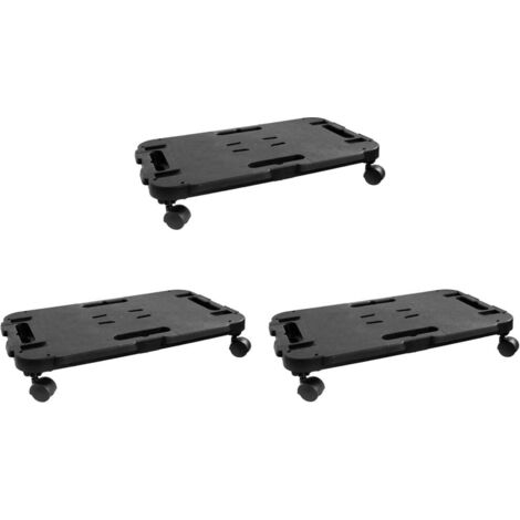 Transportroller 3 Stk. Schwarz Polypropylen 200 kg vidaXL