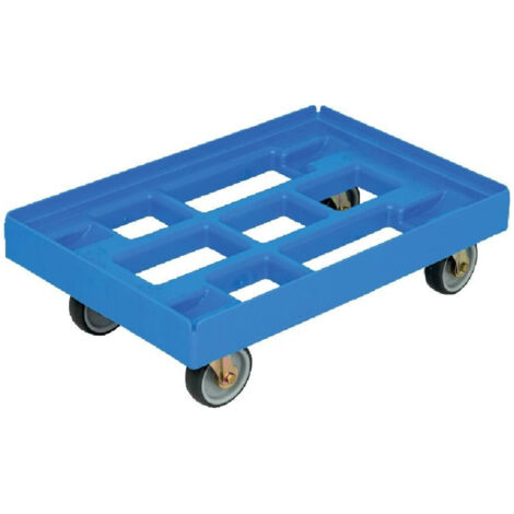 Transportroller 610x410mm blau, m. 4 LR.