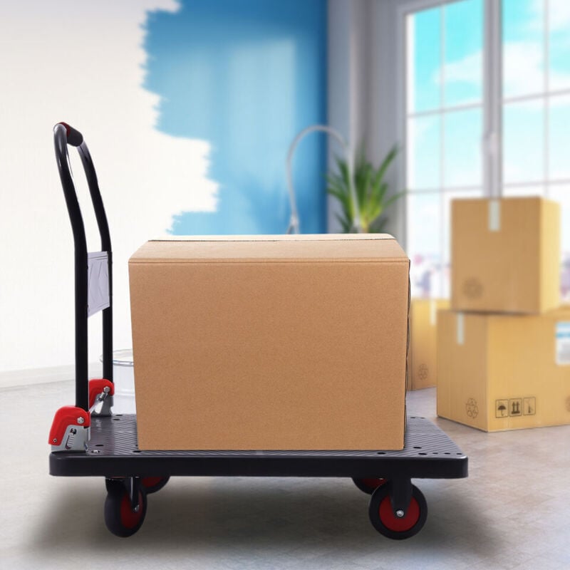 Image of Transportwagen Plattformwagen Handwagen Rollwagen mit Luftbereifung für 400 kg