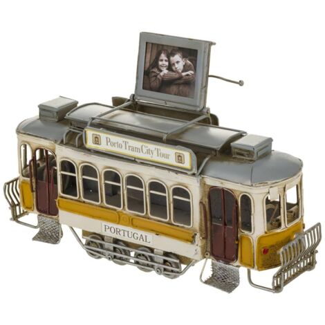 Tranvia portafoto de metal 26x8x13
