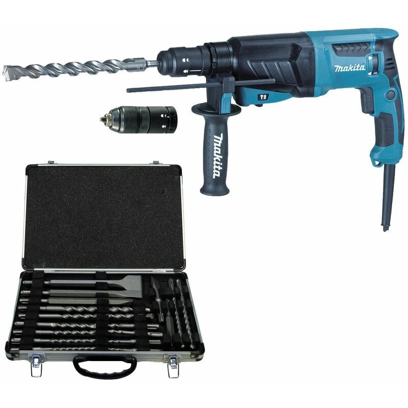 Image of Makita - HR2630TX12 trapano tassellatore 800W kit accessori sds plus martello